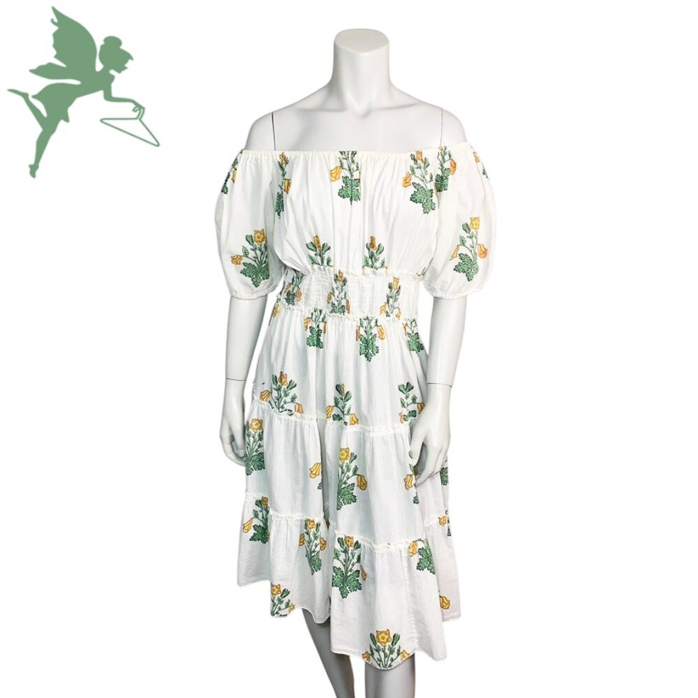 CJ LAING Daisy Midi Garden Girl Dress in Primrose Cotton Print - Picture 4 of 13
